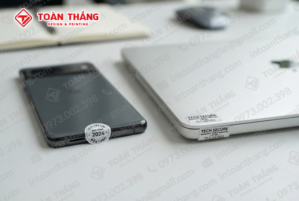 in tem bảo hành, tem vỡ, tem 7 màu