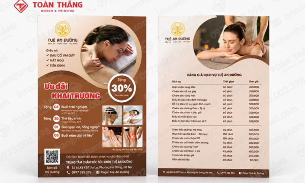 in tờ rơi spa