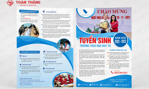thiết kế tờ rơi tuyển sinh, in tờ rơi tuyển sinh