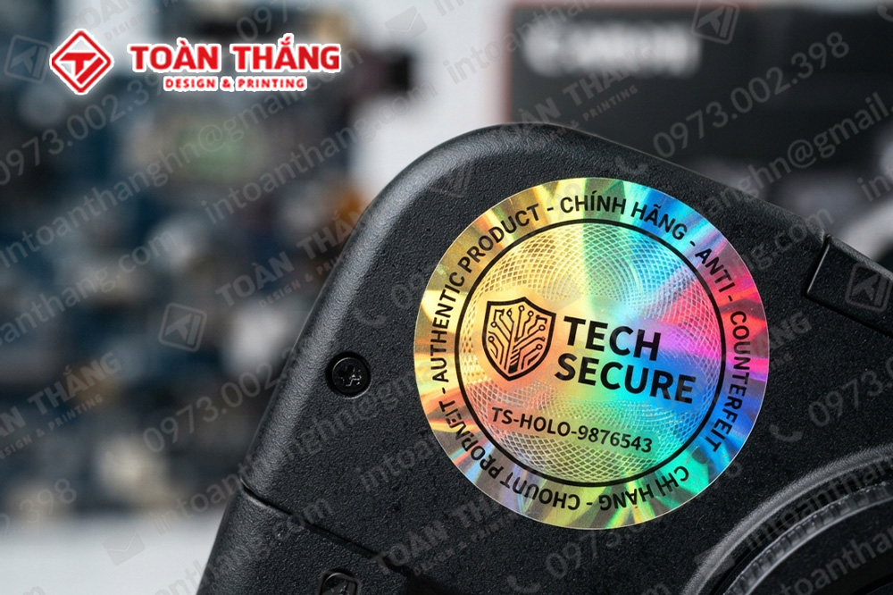 in tem bảo hành, tem chống hàng giả, tem 7 màu