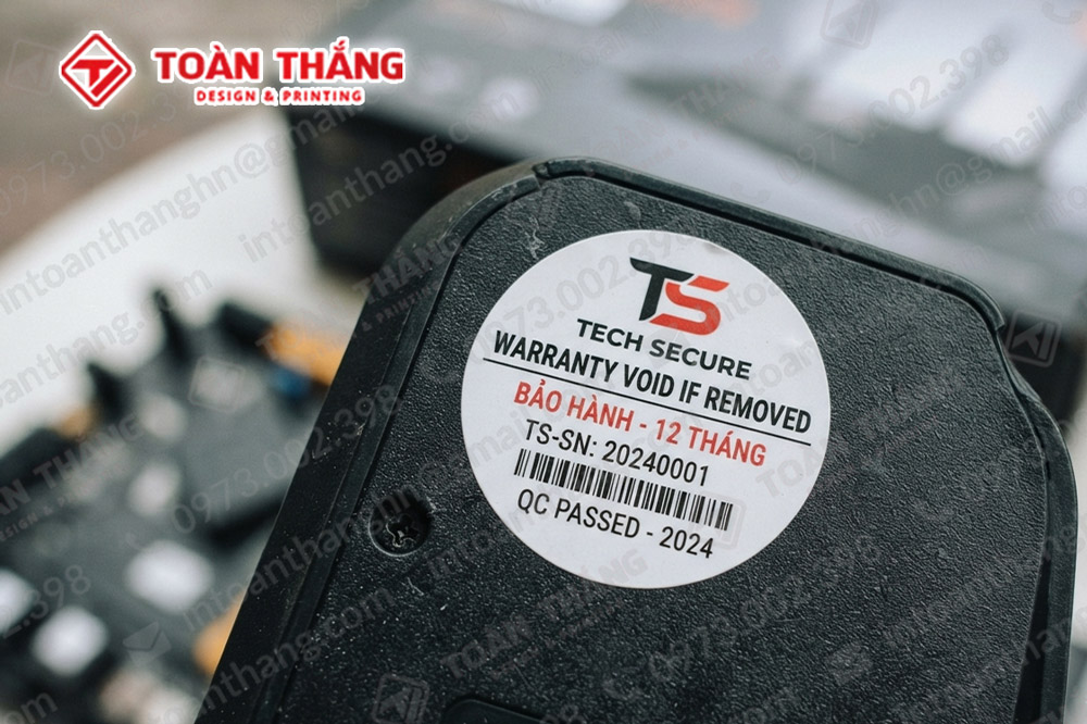 in tem bảo hành, tem vỡ