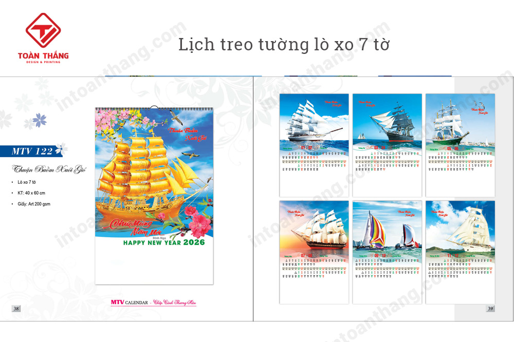 Lịch 7 tờ