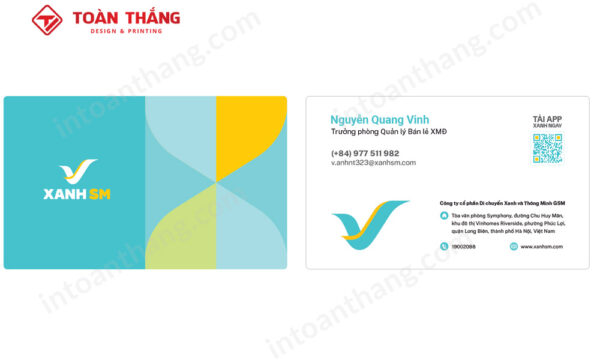 mẫu card taxi Green SM