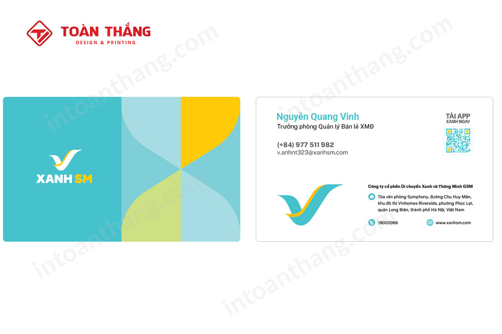 mẫu card taxi Green SM