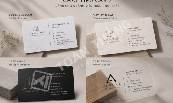chất liệu in danh thiếp kiến trúc nội thất