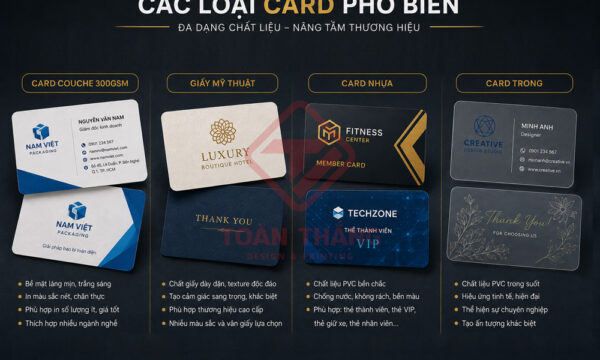 chất liệu in namecard theo yêu cầu