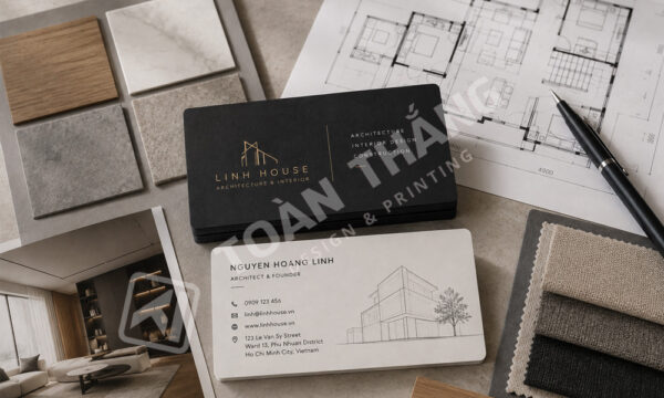 in danh thiếp kiến trúc sư và thiết kế nội thất