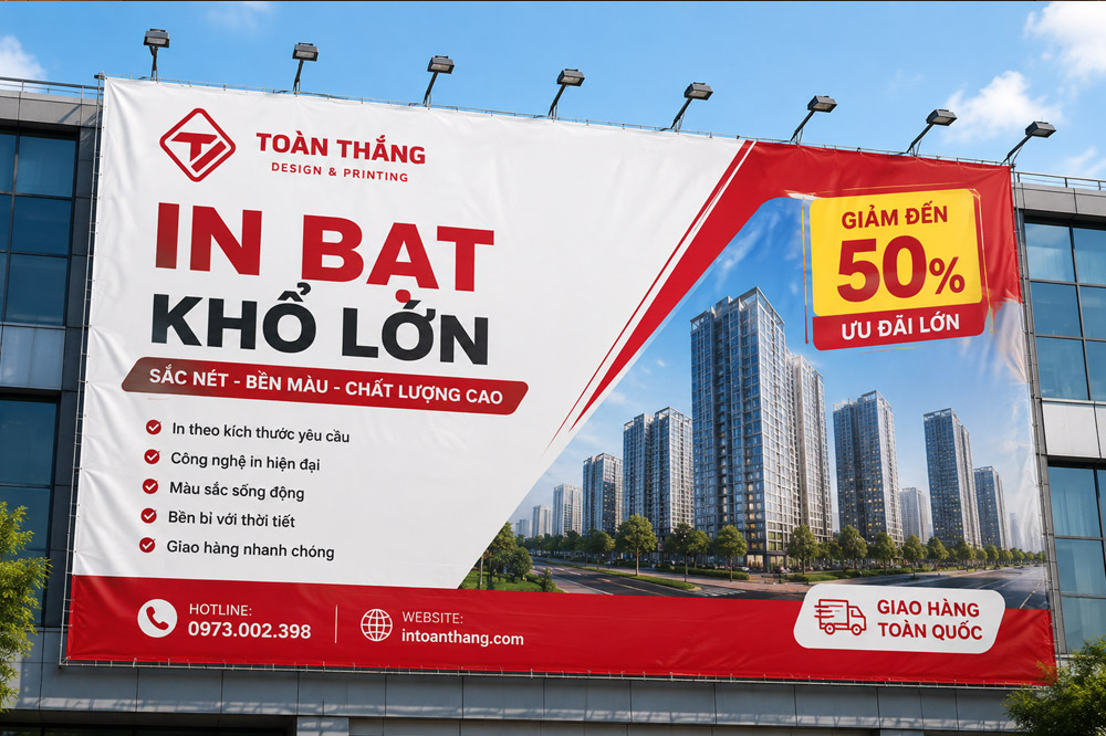 In bạt quảng cáo khổ lớn