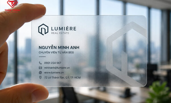 in card nhựa trong