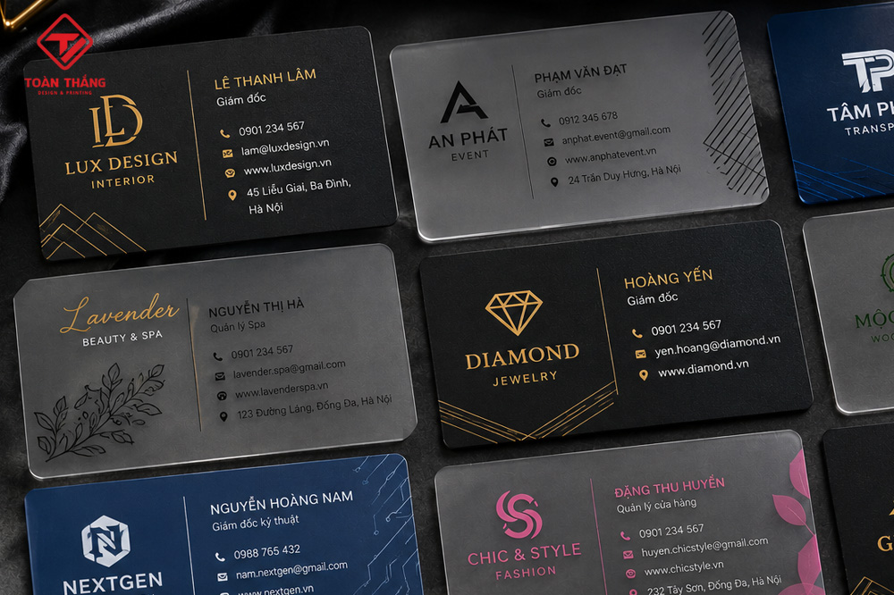 in card nhựa và card nhựa trong