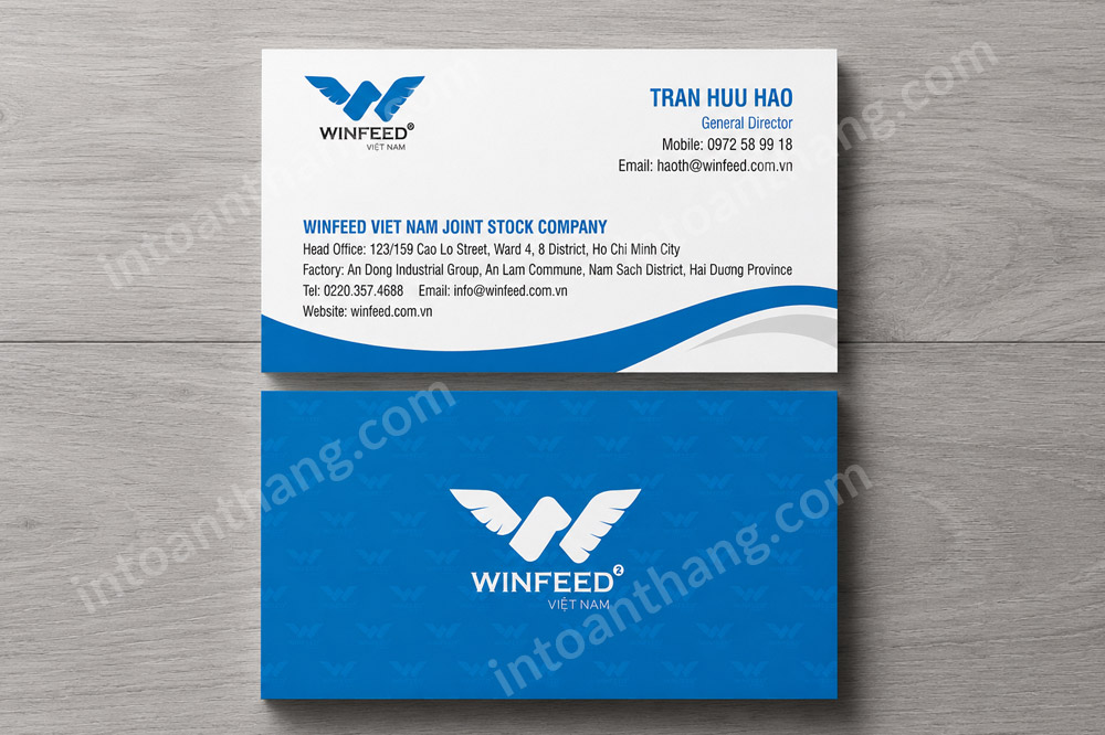 mẫu card visit thức ăn chăn nuôi