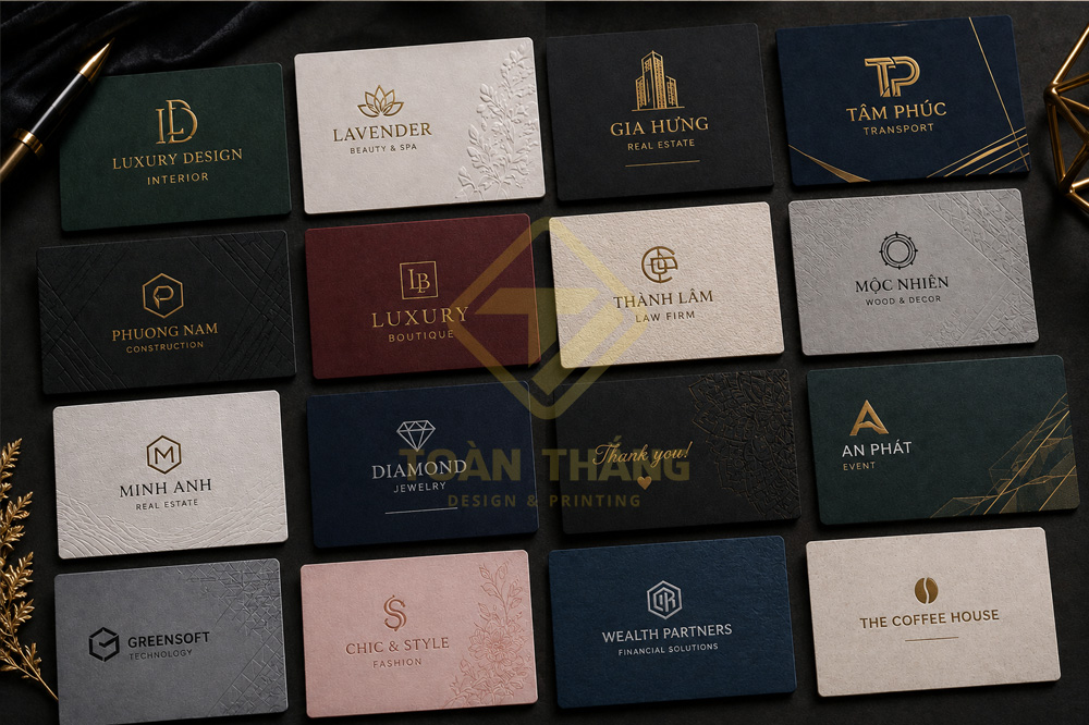 mẫu namecard giấy mỹ thuật theo ngành nghề