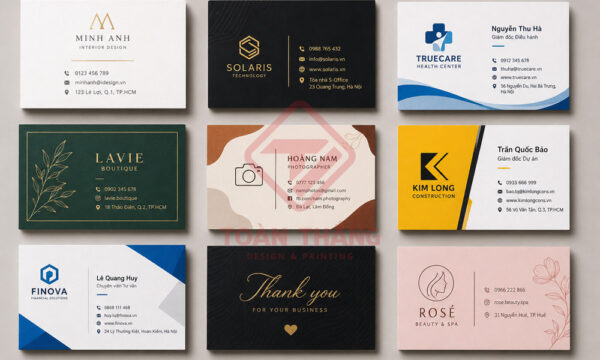 in namecard theo yêu cầu với nhiều mẫu thiết kế