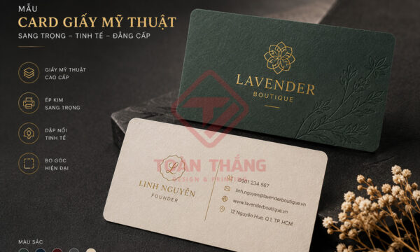 Mẫu card giấy mỹ thuật