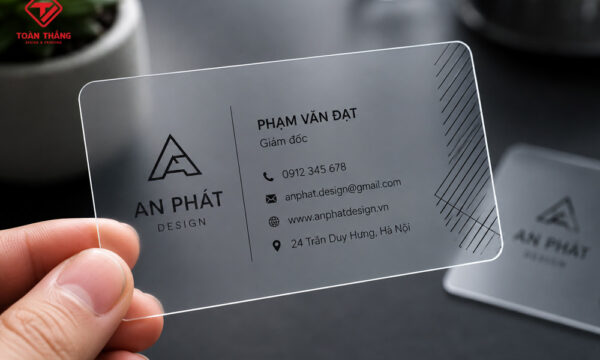 card nhựa trong suốt đẹp và hiện đại