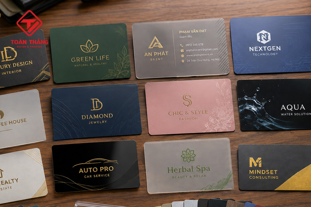 mẫu card nhựa theo ngành nghề
