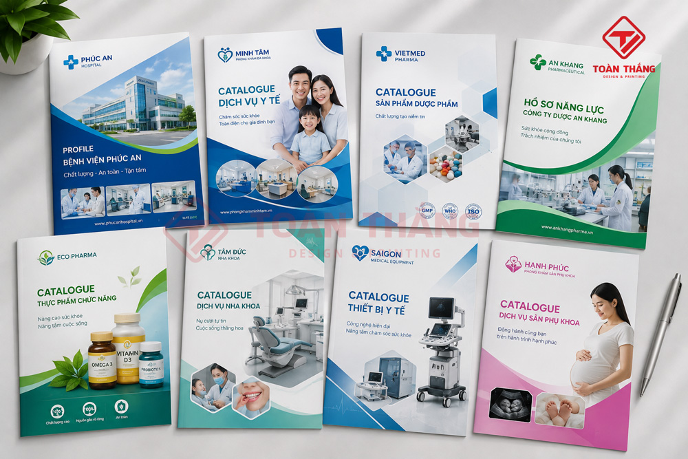 Các mẫu catalogue bệnh viện, phòng khám và dược phẩm đẹp hiện đại