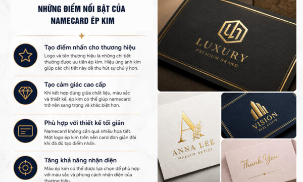 Ưu điểm in card ép kim