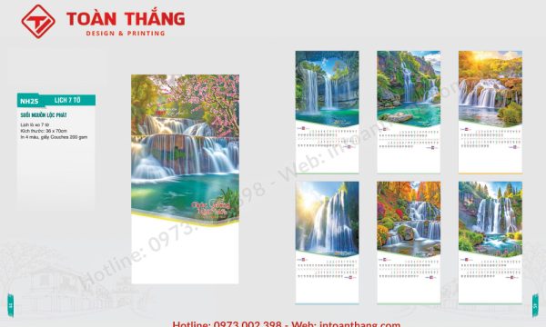 Lịch lò xo 7 tờ NH25