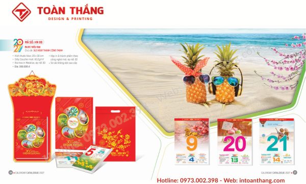 Mẫu lịch Tết 2027 Bloc Siêu Đại HN08